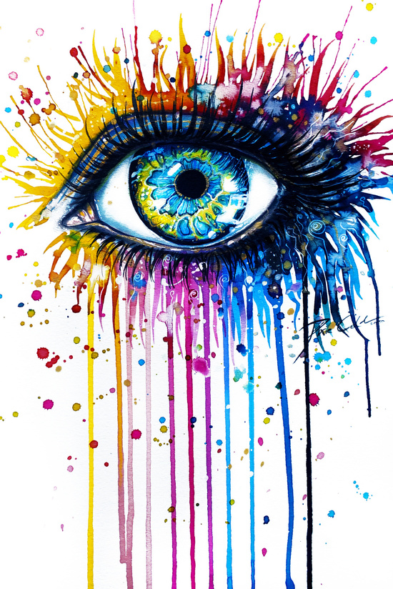 Rainbow Eye by PeeGeeArts Art Prints