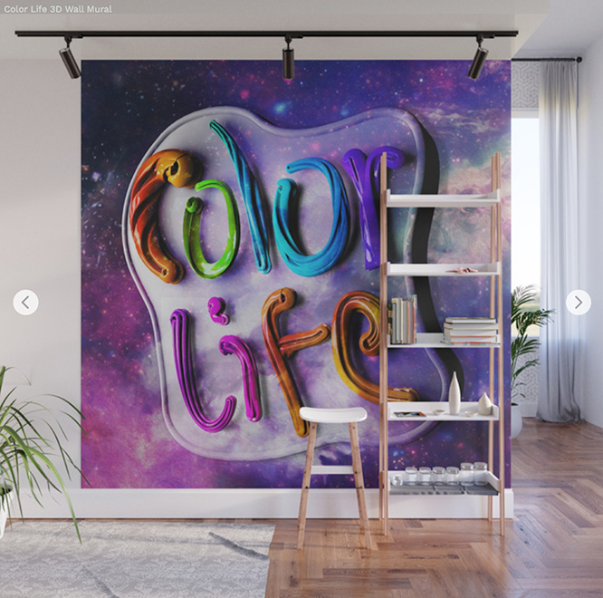 Wall mural Color life by Angel Decuir - Society6