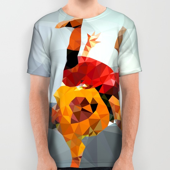dancer low poly all over print shirts