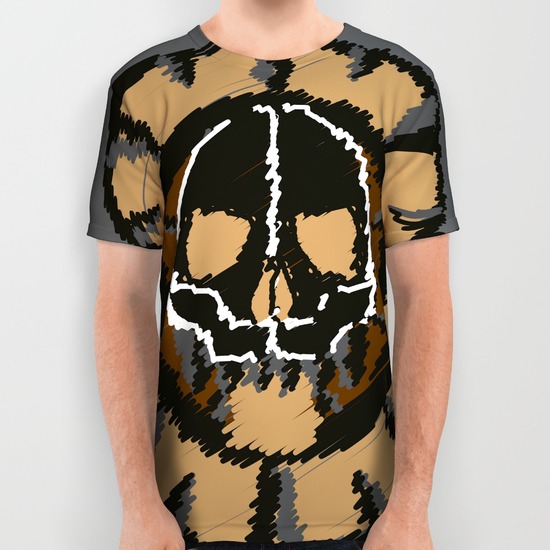 dead scribble all over print shirts