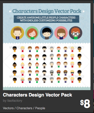 Characters Design Vector Pack