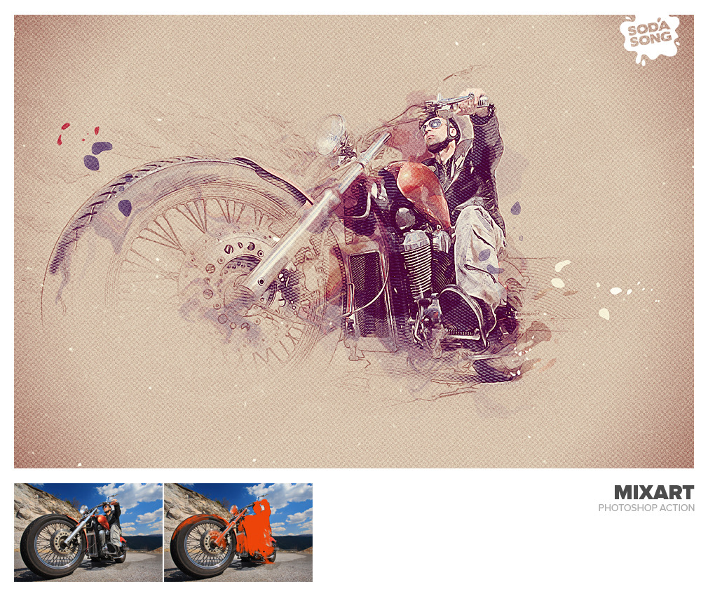 13-MixArt - Sketch Painting Photoshop Action