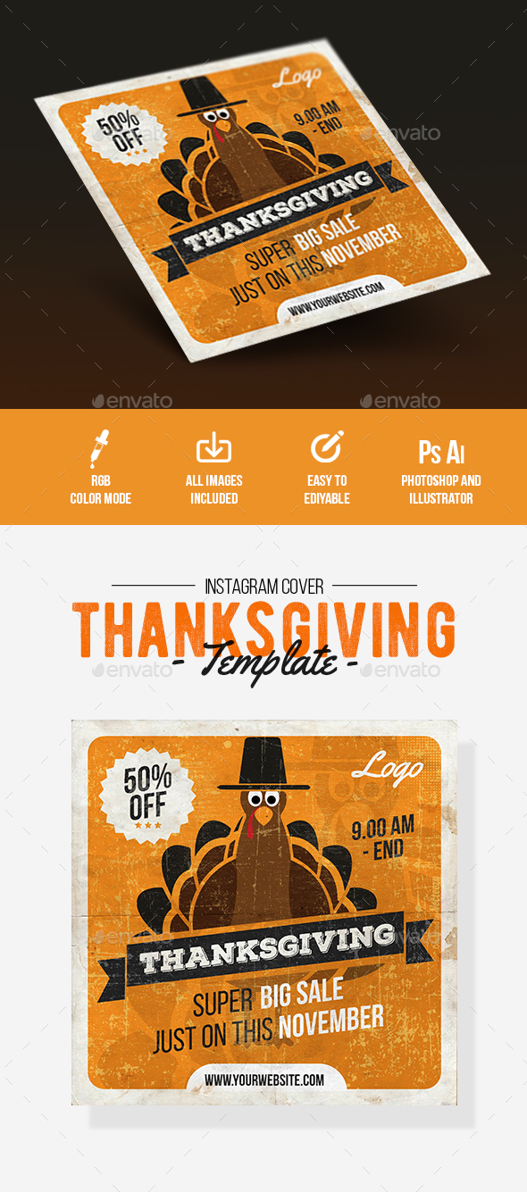 Thanksgiving Sale Instagram Cover
By Graphr