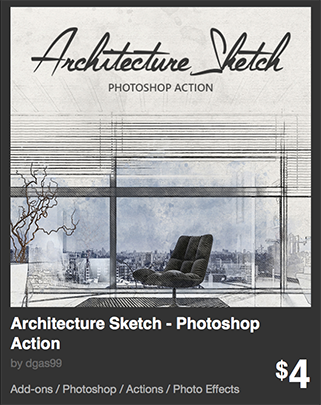 Architecture Sketch - Photoshop Action