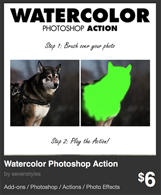 Watercolor Photoshop Action