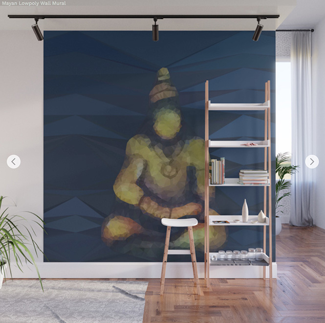 Wall Mural  Mayan Lowpoly by Angel Decuir | Society6