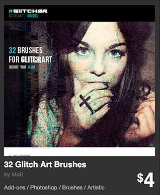 32 Glitch Art Brushes by MoR