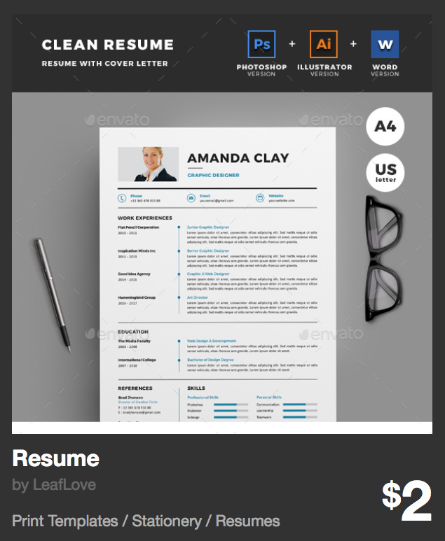 Resume by LeafLove | GraphicRiver