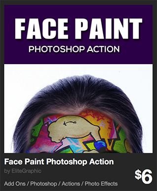 Face Paint Photoshop Action by EliteGraphic | GraphicRiver