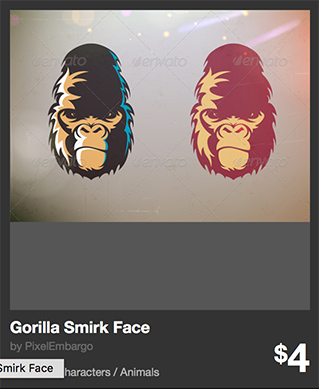 Gorilla Smirk Face