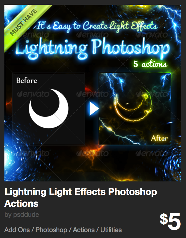 Lightning Light Effects Photoshop Actions by psddude | GraphicRiver
