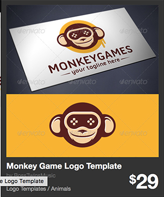 Monkey Game Logo Template