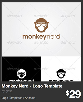 Monkey Nerd - Logo Template