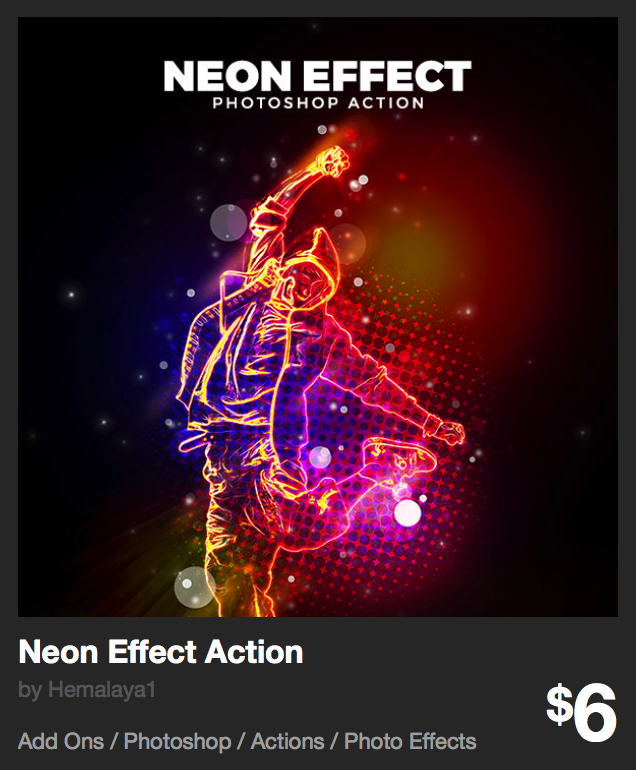 Neon Effect Action by Hemalaya1 | GraphicRiver