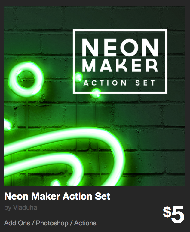 Neon Maker Action Set by Vladuha | GraphicRiver