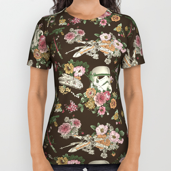 ALL OVER PRINT SHIRT X-SMALL Botanic Wars por Josh Ln