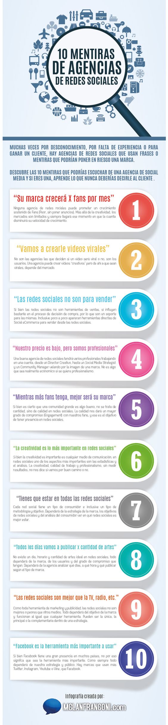 mentiras de agencias de redes sociales