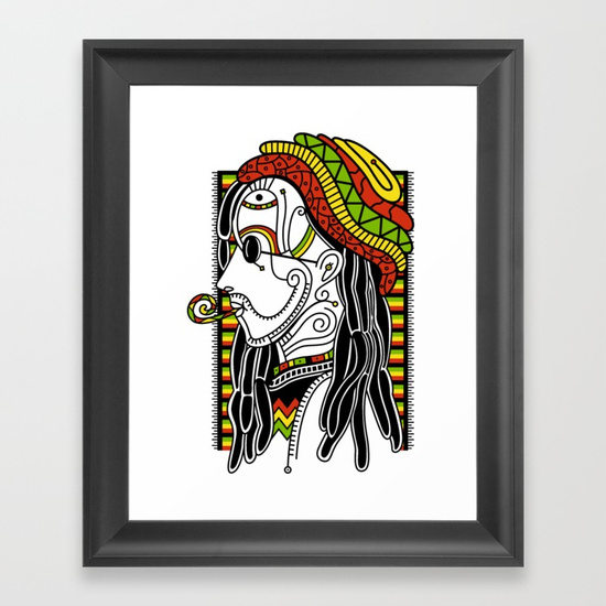 Rasta Framed Art Print by NACHOMEN | Society6 