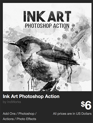 Ink Art Photoshop Action by IndWorks | GraphicRiver