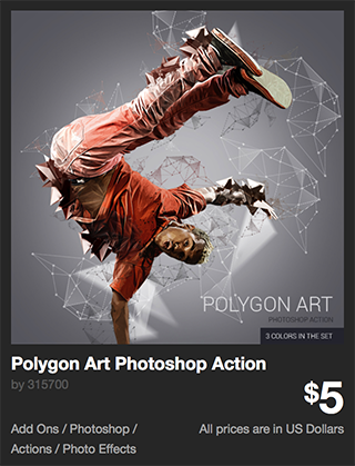 Polygon Art Photoshop Action by 315700 | GraphicRiver