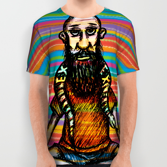 Bearded and ex poison snake All Over Print Shirt by angeldecuir | Society6