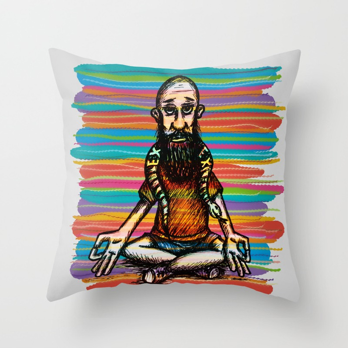 Bearded and ex poison snake Throw Pillow by angeldecuir | Society6