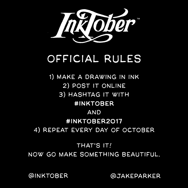 Inktober 2017 official rules