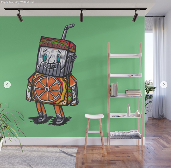 Wall Mural - Paper toy juicy by Angel Decuir | Society6