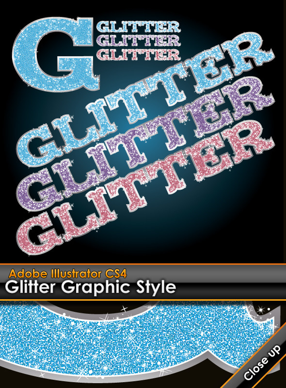 Glitter Illustrator Graphic Style by gruberdesigns | GraphicRiver