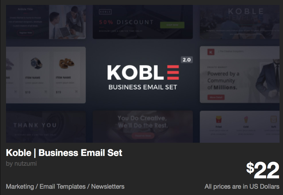 Koble | Business Email Set by nutzumi | ThemeForest