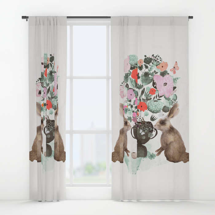 finders keepers Window Curtains by Danse de Lune | Society6