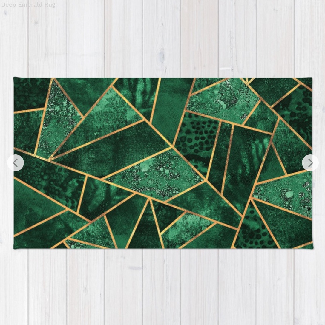 Deep Emerald Rug by elisabethfredriksson | Society6