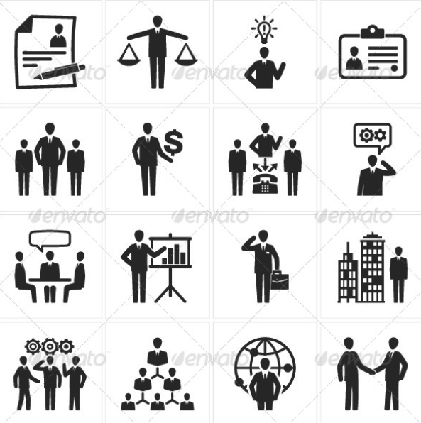 Management and Human Resource Icons by introwiz1 | GraphicRiver 