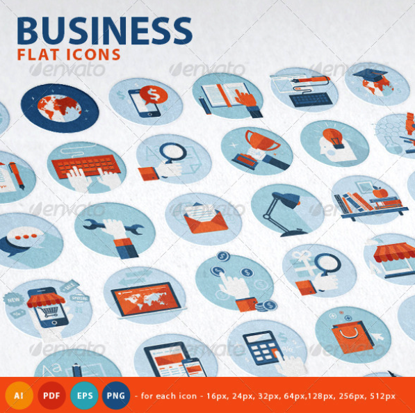 Set of Flat Design Concept Icons by PureSolution | GraphicRiver 