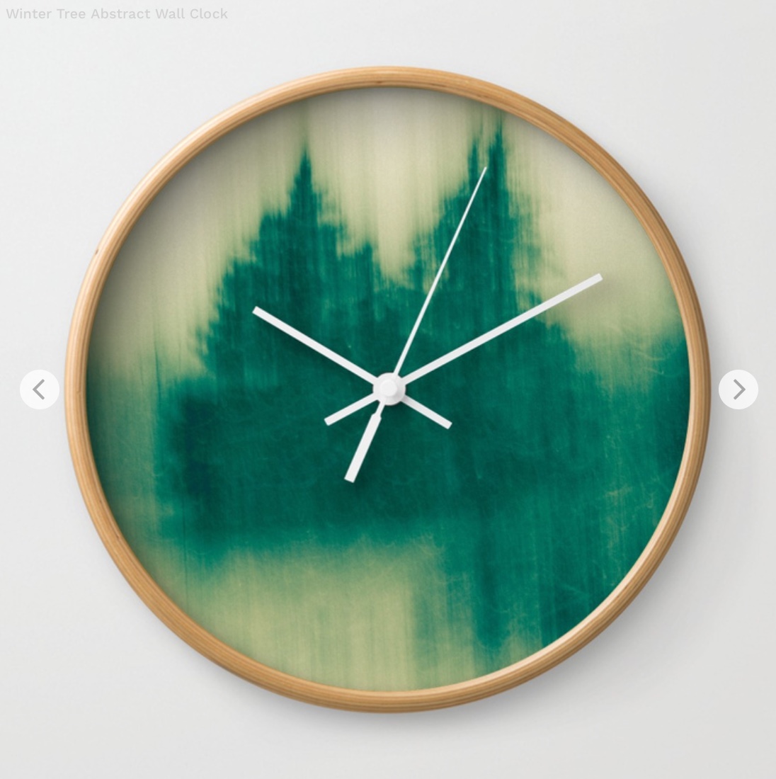Winter Tree Abstract Wall Clock by joystclaire | Society6