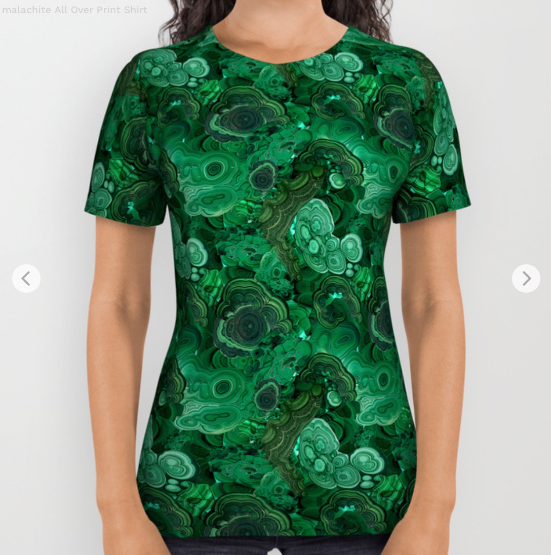 malachite All Over Print Shirt by ravynka | Society6