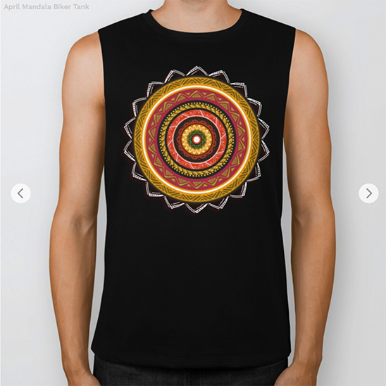 April Mandala Biker Tank by angeldecuir | Society6 http://bit.ly/2v1Vnyi