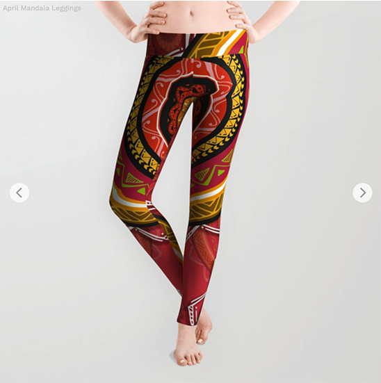 April Mandala Leggings by angeldecuir | Society6