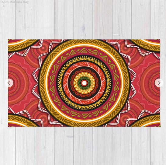 April Mandala Rug by angeldecuir | Society6