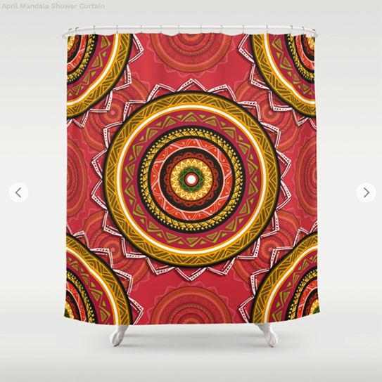 April Mandala Shower Curtain by angeldecuir | Society6 