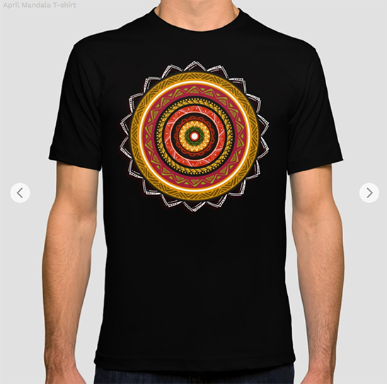 April Mandala T-shirt by Angel Decuir | Society6