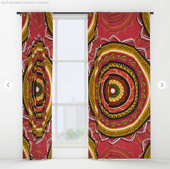 April Mandala Window Curtains by angeldecuir | Mandala Art Prints