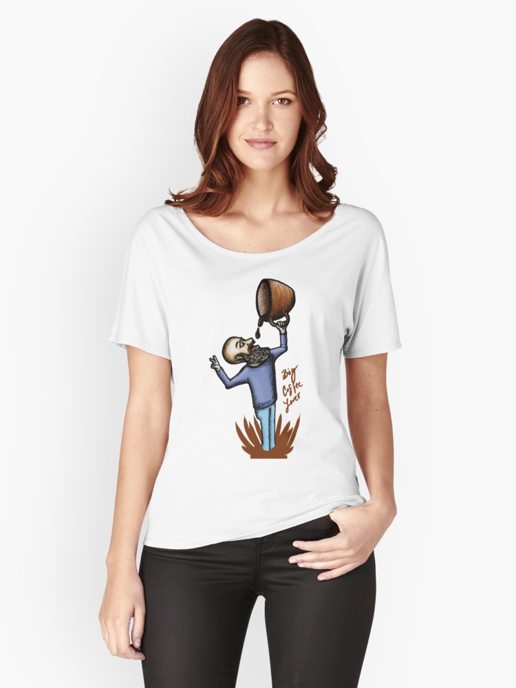 Camisetas anchas para mujer «Big Coffee Lover» de angeldecuir | Redbubble