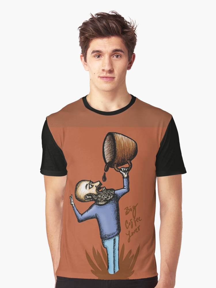 Camisetas gráficas «Big Coffee Lover» de angeldecuir | Redbubble