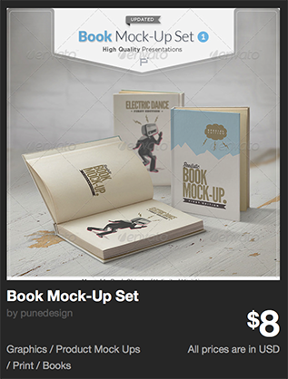 Book Mock-Up Set by punedesign | GraphicRiver 