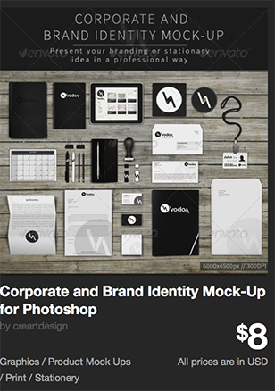 Corporate and Brand Identity Mock-Up for Photoshop by creartdesign 