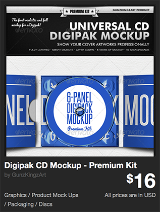 Digipak CD Mockup - Premium Kit by GunzKingzArt | GraphicRiver 