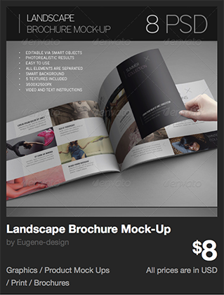 Landscape Brochure Mock-Up by Eugene-design | GraphicRiver 
