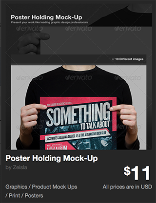 Poster Holding Mock-Up by Zeisla | GraphicRiver