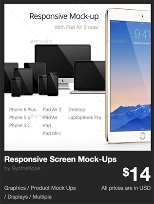 Responsive Screen Mock-Ups by Synthetique | GraphicRiver
